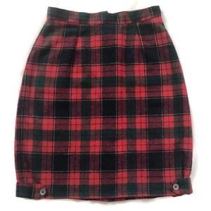 Miss Selfidge Girls Sz 10 Red Plaid Straight Skirt